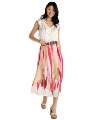 Women's Woven Pull-On A-Line Maxi Skirt