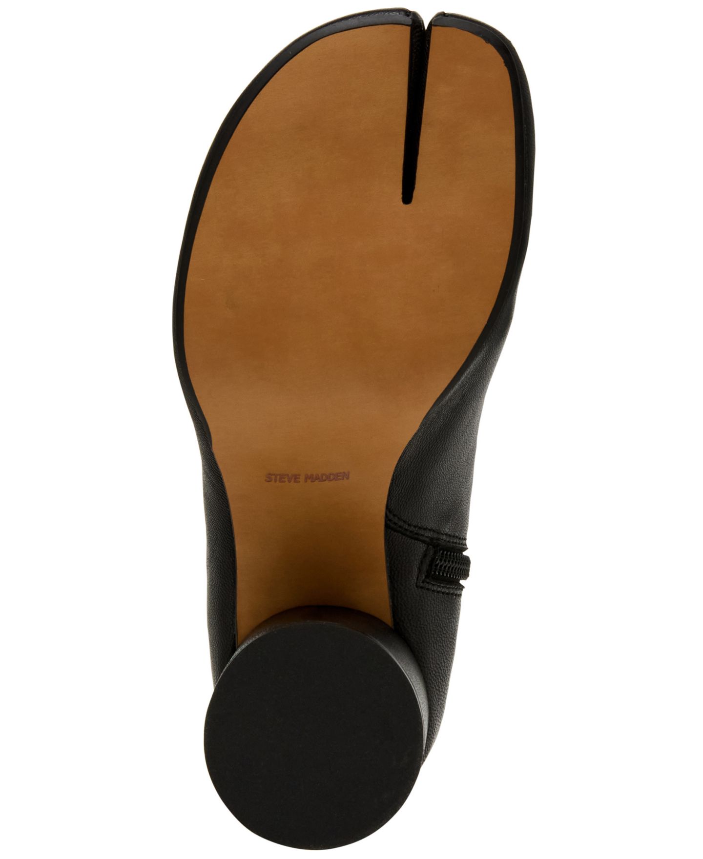 Женские ботинки Steve Madden Caro Split-Toe Cylinder Heel Booties, цвет: Чёрный — фото 5