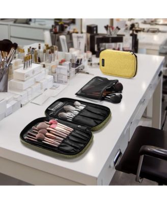 Travel Makeup Brush Holder Bag Cosmetic Brush Organizer Rococo 2 Pack