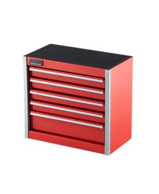 Metal Tool Box, 8.6", Portable 5-Drawer Tool Chest, EVA Liners, PP Feet, Ball-Bearing Slides, Powder-Coat