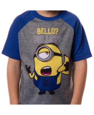 Despicable Me Boys' Minions Bello Raglan 2-Piece Toddler Pajama Short Set