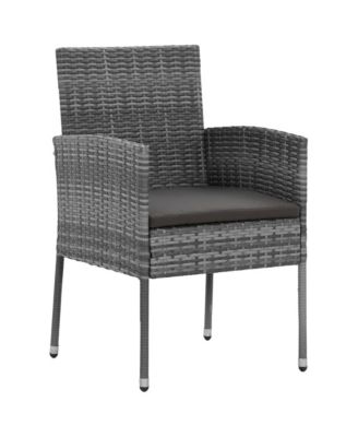 Outdoor Dining Set Grey PE rattan Medium Durable