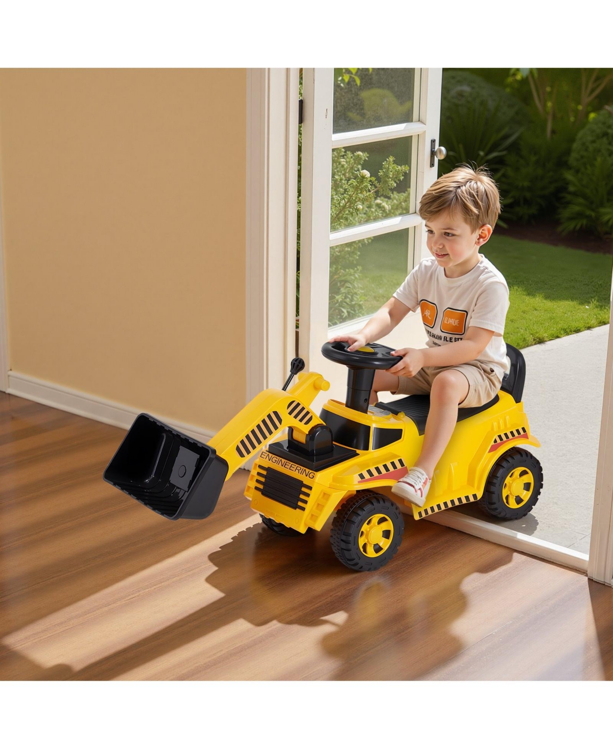 Slickblue Excavator Ride-On Car for Toddlers 19–36 Months Old