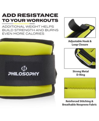 Adjustable Ankle/Wrist Weights, Set of 2 - 3 lb Each, 6 lb Total for Strength Training and Fitness