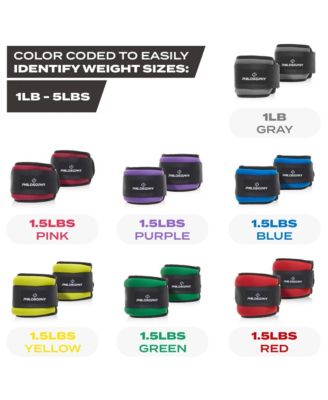 Adjustable Ankle/Wrist Weights, Set of 2 - 4 lb Each, 8 lb Total for Strength Training and Fitness