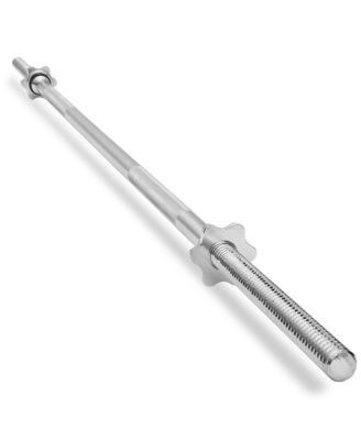 1" Standard Weightlifting Barbell, 6 FT Threaded Straight Bar with Star Collars