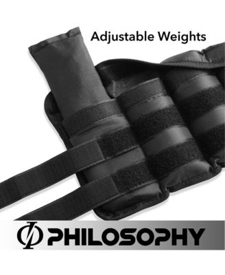 20 LB Adjustable Ankle Wrist Weights Pair, Arm Leg Weight Straps Set, 10 LB each with Removable Weights