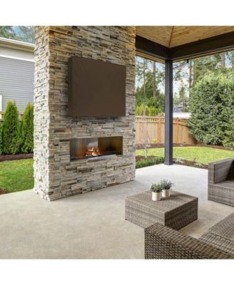 Outdoor TV Cover - 65" Model For 63'' - 67" Flat Screens - Slim Fit - Weatherproof Weather Dust Resistant Television Protector - Brown