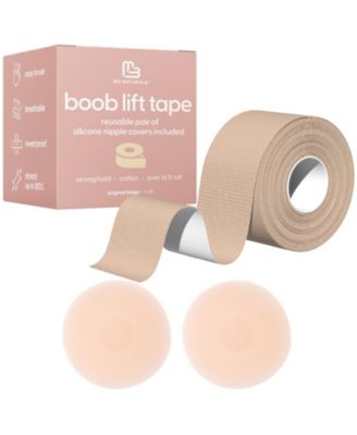 M3 Boob Lift Tape for Women Invisible Sweat Proof Stretchable Bra Tape for Strapless Dresses with Silicone Nipple Covers