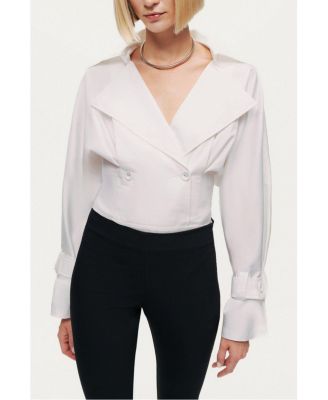 Women's Layered Collar Wrap Bodysuit