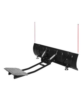 Snow Plow Blade Kit, 43"-60" Adjustable Width, Universal ATV/UTV Mount, Rubber Flaps, Heavy-Duty Steel
