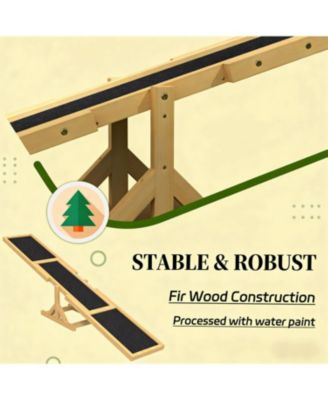 Wooden Dog  Agility Seesaw for Outdoor in Yellow