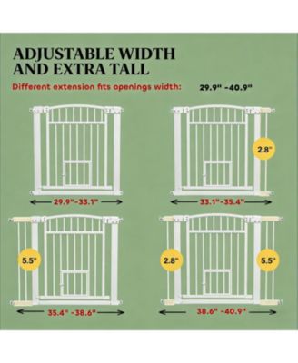 Extra Wide Walk Through Dog Gate in White