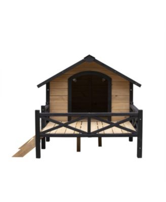 Wooden Cabin House with Porch in Honey