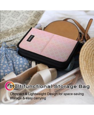 Makeup Brush Holder Bag Foldable Cosmetic Case ForgetMeNot 2 Pack