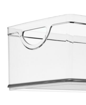 Plastic Kitchen Cabinet Storage Bins - Set of 4 - Clear