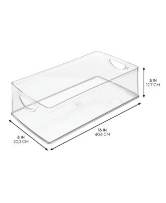 iDesign Plastic Kitchen Cabinet Storage Bins - Set of 2 - Clear