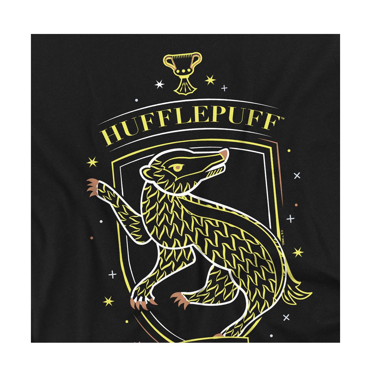 Harry Potter Big & Tall Hand Drawn Hufflepuff Shield T Shirt