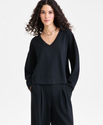 Women's Off-Duty Long Sleeve V-Neck Sweatshirt