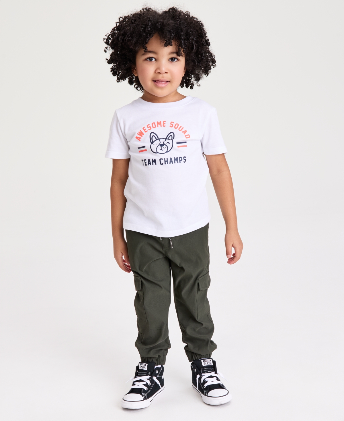Epic Threads Babies' Boys' Toddler 12m-5t Team Champs Dog T-shirt, Macy's Exclusive In White