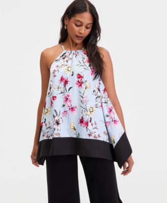 Women's Asymmetrical-Hem Halter Tunic