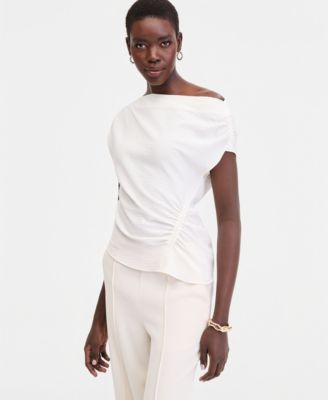 Women's Short Sleeve Asymmetric Blouse