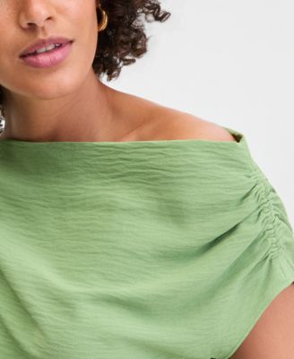 Women's Short Sleeve Asymmetric Blouse