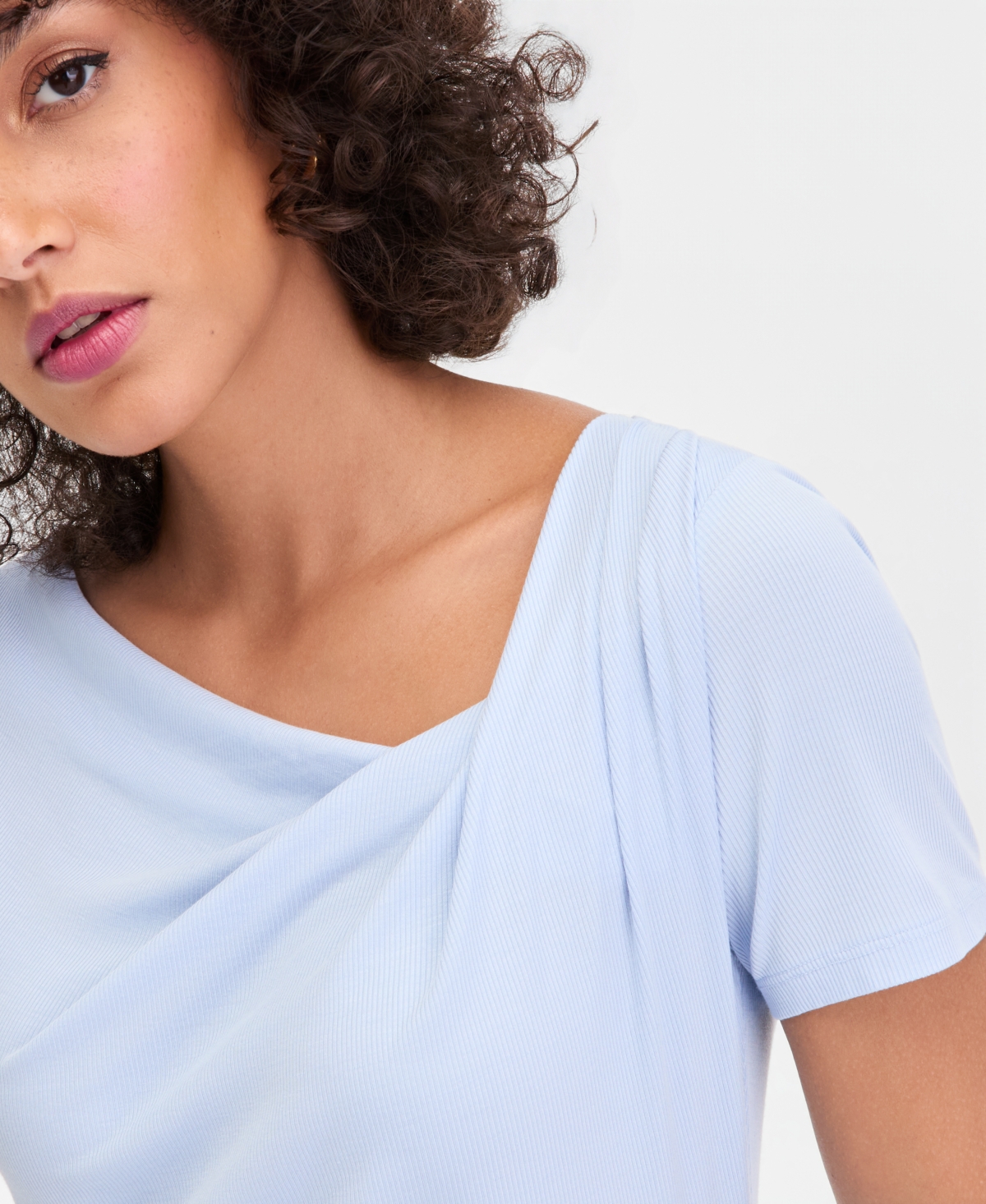 I.n.c. International Concepts Women's Asymmetric-Neck Top, Exclusively at Macy's