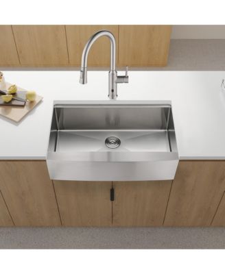 33x22x10inch Farmhouse Apron Single Bowl Kitchen Sink Stainless Steel Workstation