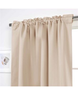 Beige Cream Thermal Blackout Window Panels 52x96, Set of 2