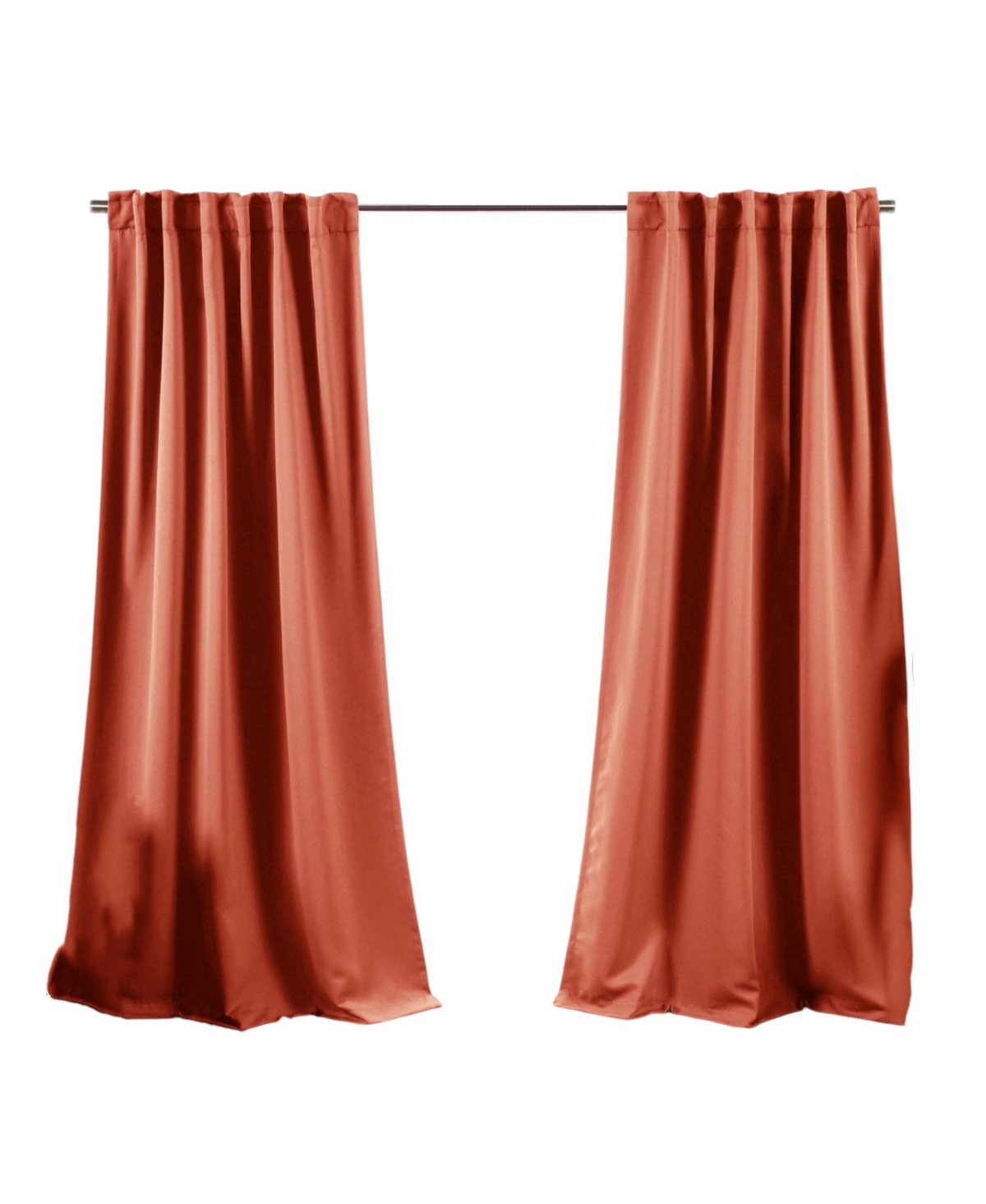 Orange Apricot Thermal Blackout Window Panels 52x84, Set of 2