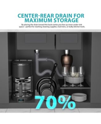 33x22x10inch 16 Gauge T304 Stainless Steel Topmount Drop In 6040 Double Bowl Brushed Nickel Kitchen Sink with Workstation Track