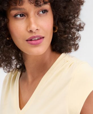 Women's Cap-Sleeve V-Neck T-Shirt