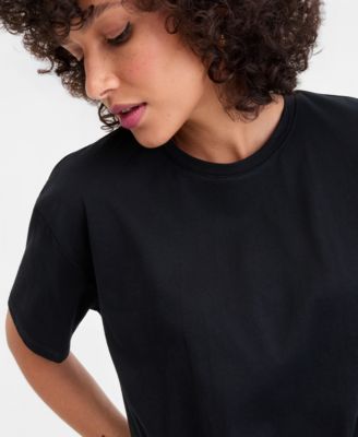 Women's Cotton Bubble-Hem T-Shirt