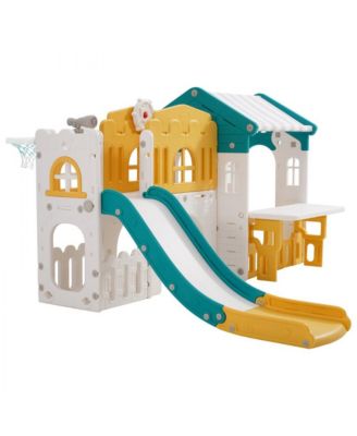 HDPE Playset for Toddlers with Slide, Basketball & Telescope