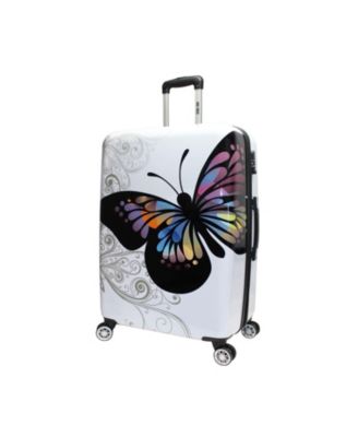 Butterfly 26-Inch Hardside Medium Checked Expandable Spinner Luggage