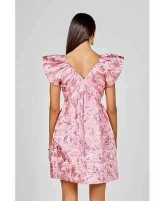 Women's Jacquard Print Mini Dress