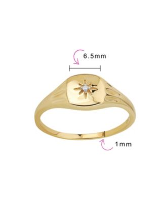 North Star Design  Chip 14K Gold Pinky Ring