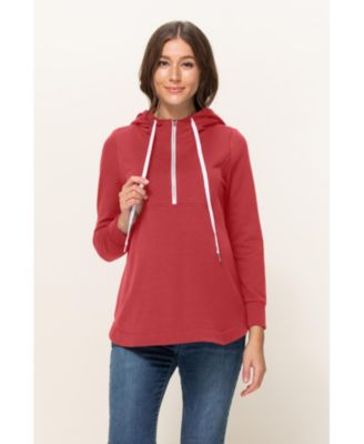 Maternity Half Zip Hoodie
