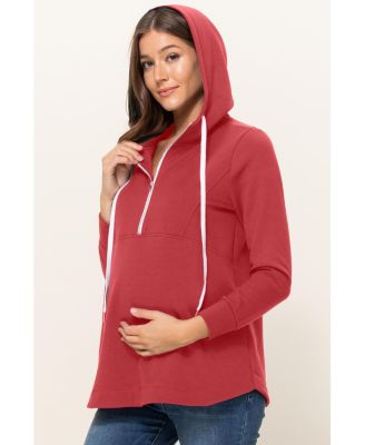 Maternity Half Zip Hoodie