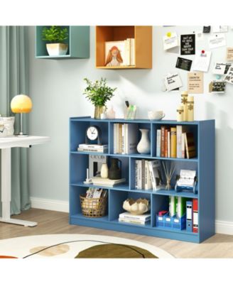 Contemporary 3-Tier Open Cube Bookcase with 8 Compartments