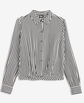 Women's Printed Gathered-Hem Shirt