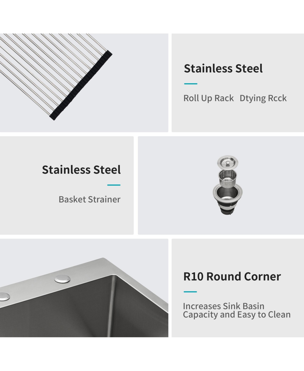 huluwat Undermount Stainless Steel Kitchen Sink