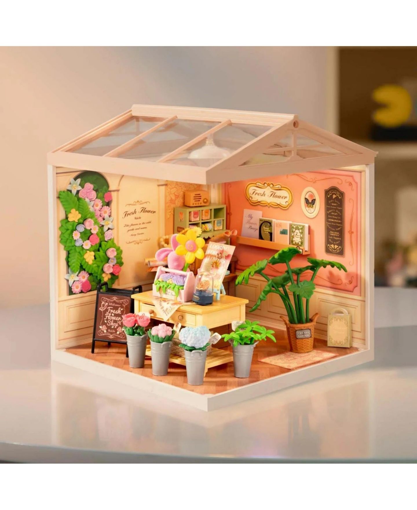 Детский конструктор Robotime Fresh Flower Shop 150+ Piece 3D Wooden Puzzle Building Set, Ages 14+ — фото 6