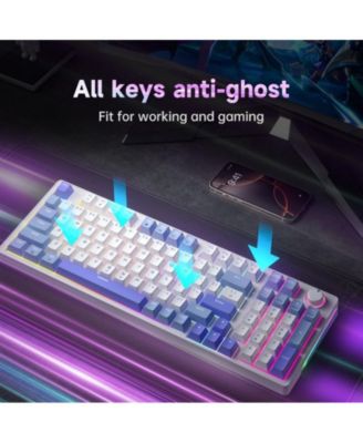 Mechanical Gaming Keyboard,68-Key Hot Swappable Red Switch,Wired RGB Backlit for PC/Laptop – for Gamers & Workers