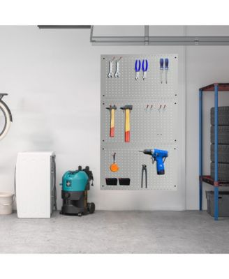 Pegboard 3PC  Wall Organizer Panels 24"x16", Gray