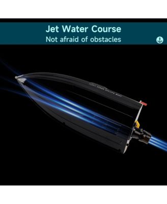 2.4GHz RC Jet Speedboat, 10 mph High-Speed Racing Boat with Safe Enclosed Propeller