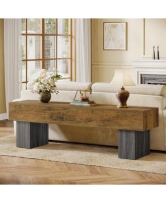 63" TV Stand, Farmhouse Entertainment Center, Low TV Console Table, Long Media Console Television Stands for 55/60/65 Inches TV