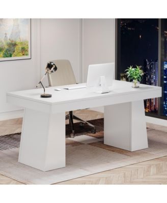 55" Executive Wooden Desk with Double Pedestal