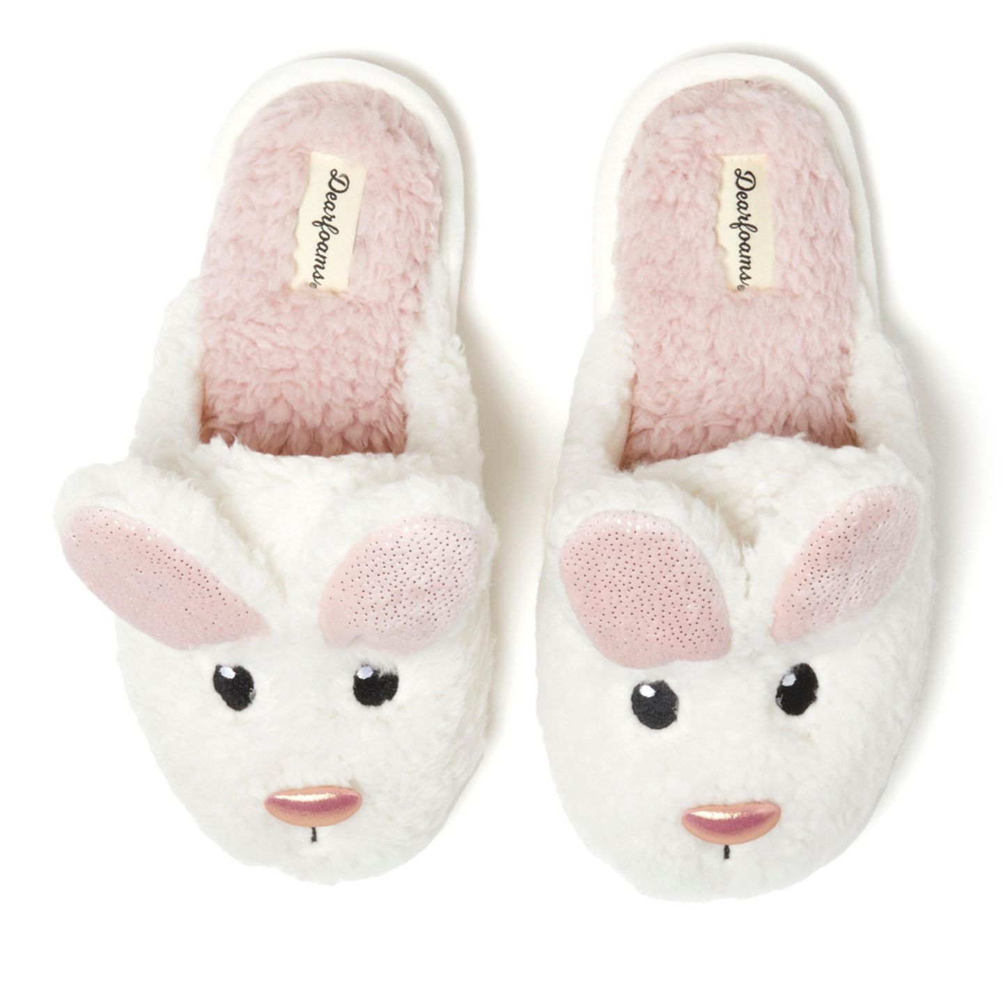 Женские тапочки Dearfoams Shay Novelty Easter Bunny Rabbit Scuff Slipper, цвет: Муслиновый — фото 6